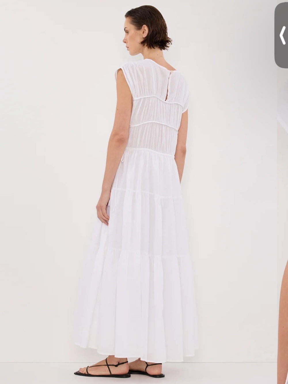 DISSH White Tiered Maxi Cotton Dress - Picture 4 of 9
